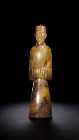1-3 CENTURY, CHINESE HAN DYNASTY JADE HUMAN