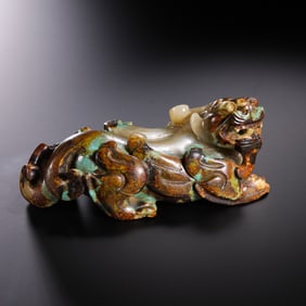 1-3 CENTURY, CHINESE HAN DYNASTY JADE EVIL SPIRIT