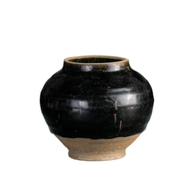 10-12TH CENTURY, CHINA NORTHERN SONG DYNASTY CIZHOU KILN BLACK GLAZE JAR