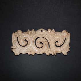 4000 BC-3000 BC, HOOK CLOUD JADE PENDANT OF HONGSHAN CULTURE OF CHINA HONGSHAN PERIOD