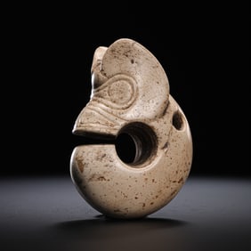 4000-3000 BC, CHICKEN BONE WHITE JADE PIG DRAGON FROM HONGSHAN CULTURE, NEOLITHIC PERIOD, CHINA