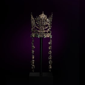5TH CENTURY SILLA, KOREAN PURE SILVER HAT CROWN