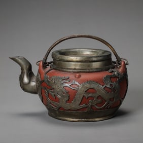 15TH CENTURY, CHINA MING DYNASTY PURPLE CLAY TEAPOT