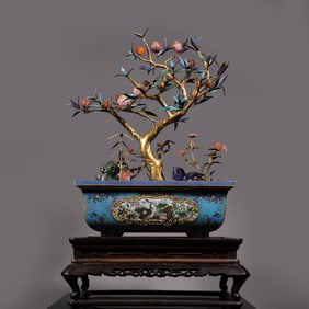 17TH-18TH CENTURY, CHINA, KANGXI PERIOD, QING DYNASTY, CLOISONNÉ ENAMEL INLAID MULTI-TREASURE