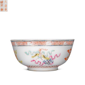 19CENTURY, CHINA, GUANGXU PERIOD, QING DYNASTY, FAMILLE ROSE BOWL