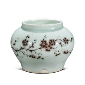 13-14CENTURY, CHINESE YUAN DYNASTY UNDERGLAZE RED JAR