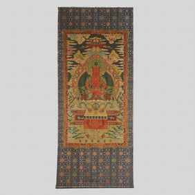 18CENTURY, CHINESE BUDDHIST THANGKA FROM THE QIANLONG PERIOD OF THE QING DYNASTY