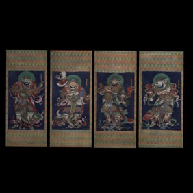 15A GROUP OF BUDDHIST THANGKAS FROM THE XUANDE PERIOD OF THE MING DYNASTY, CHINA