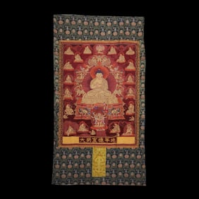 15CENTURY, CHINESE BUDDHIST THANGKA FROM THE XUANDE PERIOD OF THE MING DYNASTY