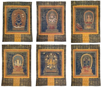 15A GROUP OF BUDDHIST THANGKAS FROM THE YONGLE PERIOD OF THE MING DYNASTY, CHINA