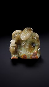 1-3CENTURY, CHINESE HAN DYNASTY JADE FIGURE