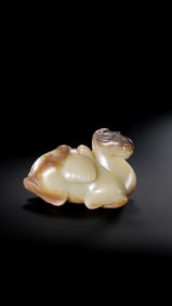 1-3CENTURY, CHINESE HAN DYNASTY JADE CAMEL