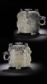 1-3A PAIR OF JADE CANOPIES FROM THE HAN DYNASTY, CHINA