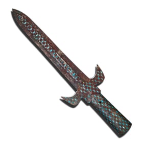 B.C.475-221CHINA WARRING STATES PERIOD INLAID GOLD AND SILVER SWORD