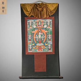 18CENTURY, CHINESE QING DYNASTY BUDDHIST THANGKA