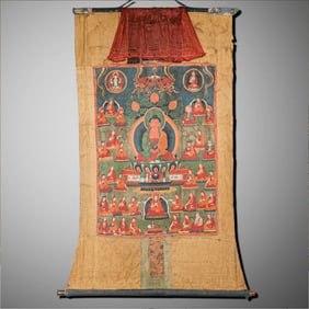 18CENTURY, CHINESE QING DYNASTY BUDDHIST THANGKA