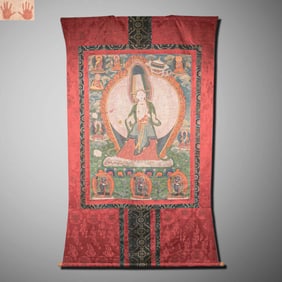 18CENTURY, CHINESE QING DYNASTY BUDDHIST THANGKA