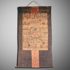 18CENTURY, CHINESE QING DYNASTY BUDDHIST THANGKA