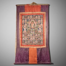 18CENTURY, CHINESE QING DYNASTY BUDDHIST THANGKA