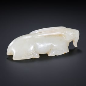 Chinese Han Dynasty Jade Sheep