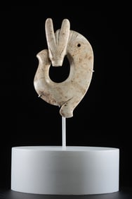 Chicken bone and white jade artifacts from the Hongshan culture of the Neolithic period in China