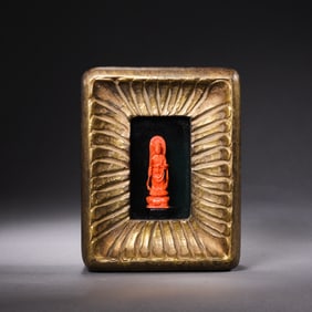 Chinese Qing Dynasty Coral Buddha