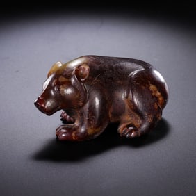 Chinese Han Dynasty Jade Bear