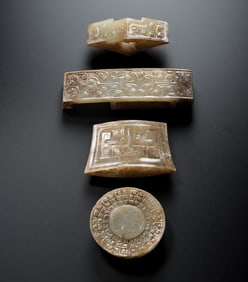 A set of Chinese Han Dynasty jade sword ornaments