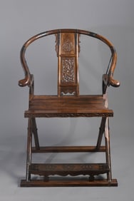 Chinese Qing Dynasty Huanghuali wood chair