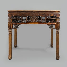 Chinese Qing Dynasty old mahogany eight-immortal table