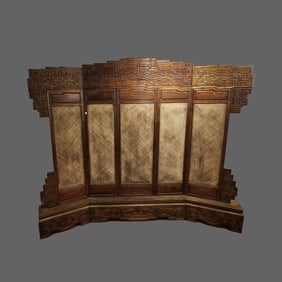 Chinese Qing Dynasty Huanghuali wood screen