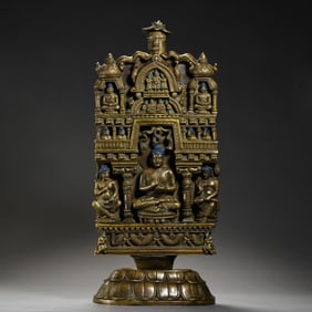 Chinese Ming Dynasty Alloy Bronze Seated Buddha