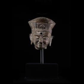 Chinese Ming Dynasty bronze Buddha head