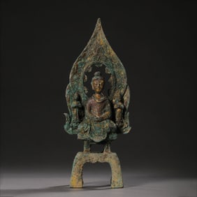 Bronze Buddha Seated Statue from the Northern Wei Dynasty, China