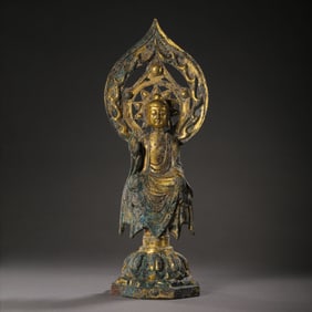Gilded bronze Buddha statue from the Northern Wei Dynasty, China