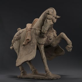 Chinese Han Dynasty painted pottery horse