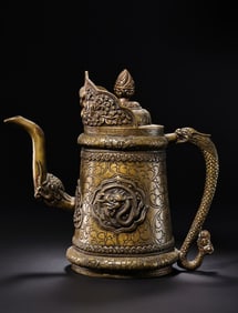 Chinese Qing Dynasty bronze kettle