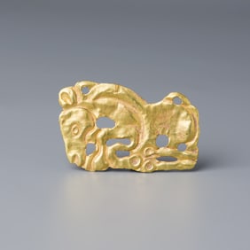Indo-Scythian Gold Sheet Ornament with Horse Motif