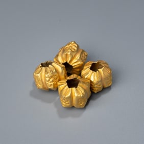 ANCIENT PYU DYNASTY GOLD BEAD, BURMA, 2ND–9TH CENTURY