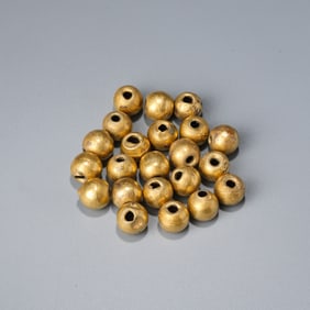 Ancient Roman gold loose necklace beads from Central Asia, 17g