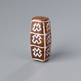 Tibetan Tian Zhu Dzi carnelian agate amulet bead