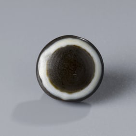 Bactrian Evil Protection Magic Eye Agate Pendant Bead [Ø2.3cm, 7gram]