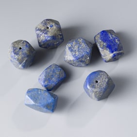 Ancient Near Eastern Roman Jewelry Lapis Lazuli Bead [7pcs, 104gram]
