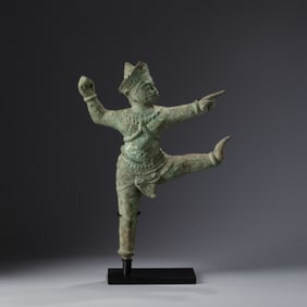Antique Angkor Khmer Cambodian Hanuman Statue [39 x 26.5 cm, 2.8kg]