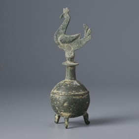 Ancient Bactrian Bronze Kohl Pot [4.2 x 12.6cm, 97gram]