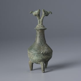 Ancient Bactrian Bronze Kohl Pot [3.9 x 9.7cm, 100gram]