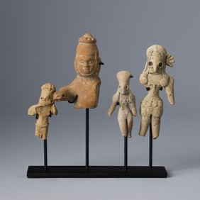 Ancient Near Eastern Pottery Fragments Figures Idols [4pcs, 132gram]