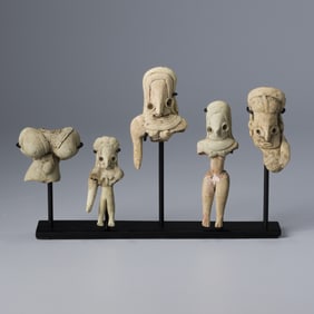 Indus Valley Mehrgarh Terracotta Deity Idols, Set of 5