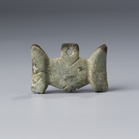 Ancient Dong Son Culture Zoomorphic Double-Headed Figurine Jade Pendant