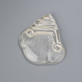 Sino-Tibetan Transparent Crystal Quartz Pendant Amulet